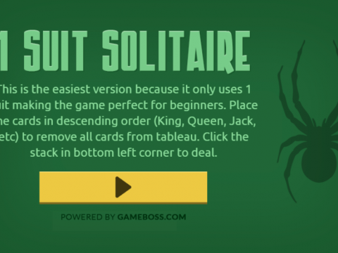 1 Suit Spider Solitaire